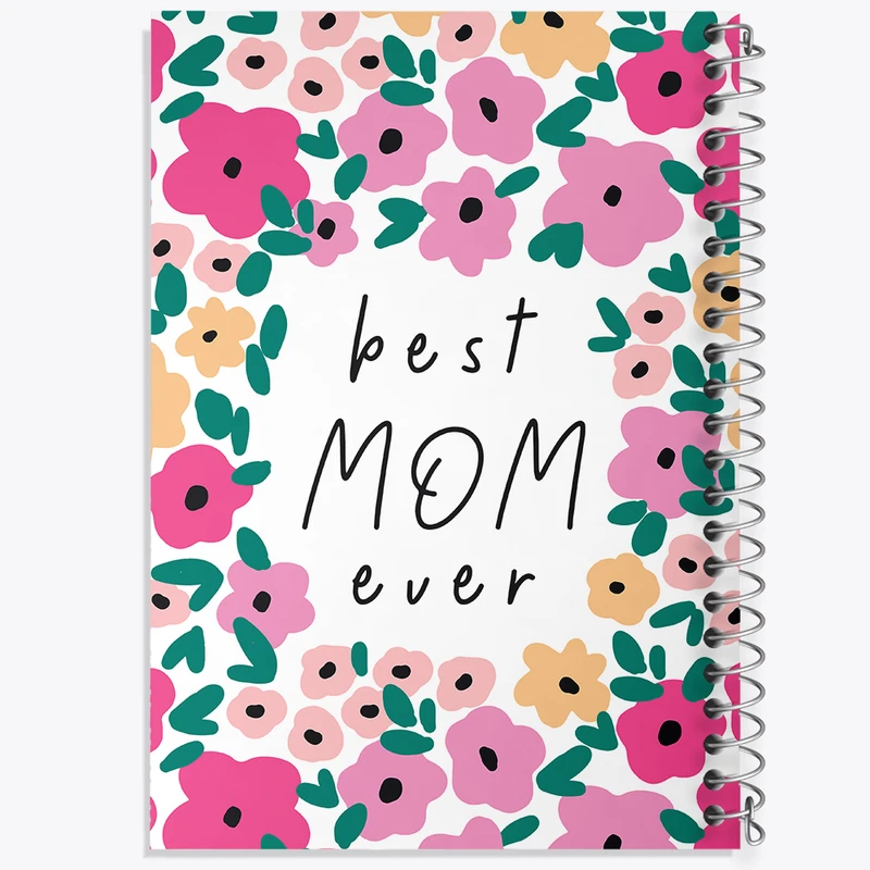 دفتر ژورنال نویسی 50 برگ خندالو مدل نقطه ای طرح Best Mom Ever کد N562