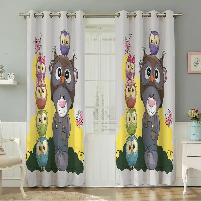 پرده نیروانا طرح کودک مدل مخمل کد 5263سایز 140×280 سانتی متر