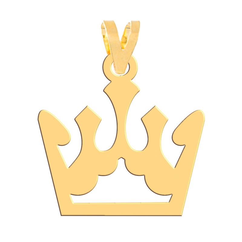 آویز گردنبند طلا 18 عیار زنانه فرشته مدل تاج   WNL-000651 -  - 1