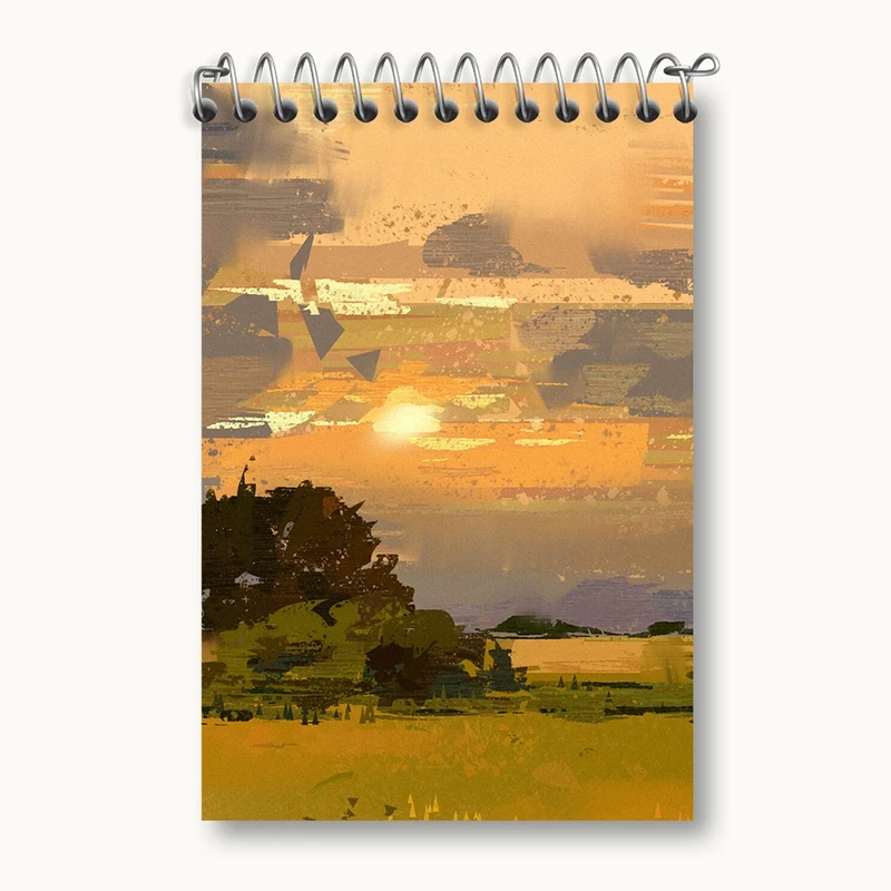 دفتر یادداشت 50 برگ خندالو مدل نقاشی طلوع کد F1162