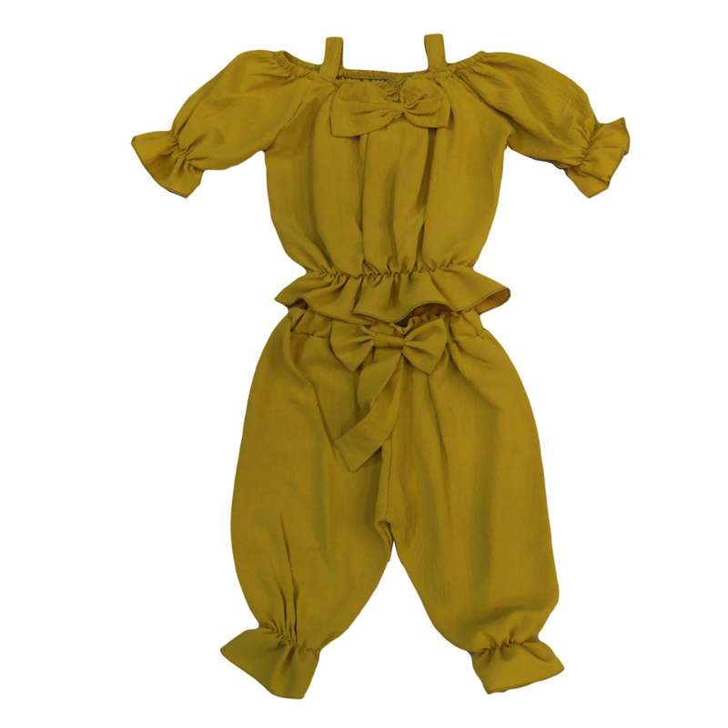 ست بلوز و شلوار دخترانه مدل پاپیون 4030372