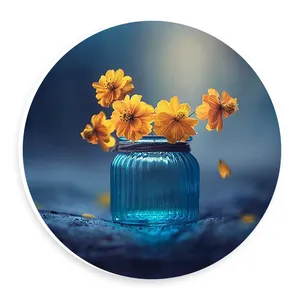 دیوارکوب طرح گل و گلدان بلوری مدل wtb369