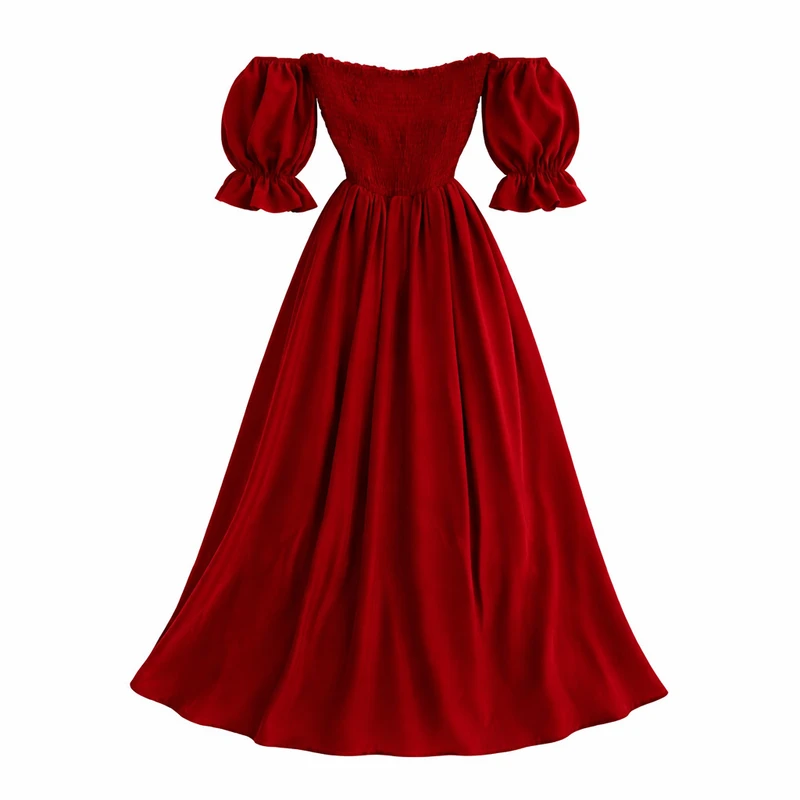 پیراهن یقه دکلته زنانه مدل تابستانی 