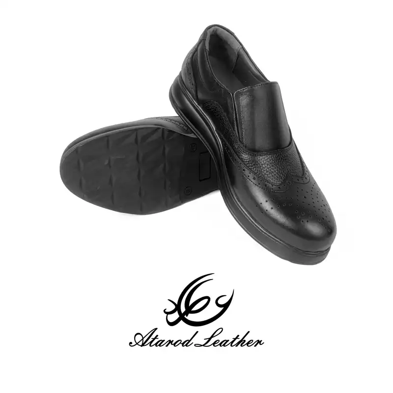 کفش طبی مردانه چرم عطارد مدل چرم طبیعی کد SH218