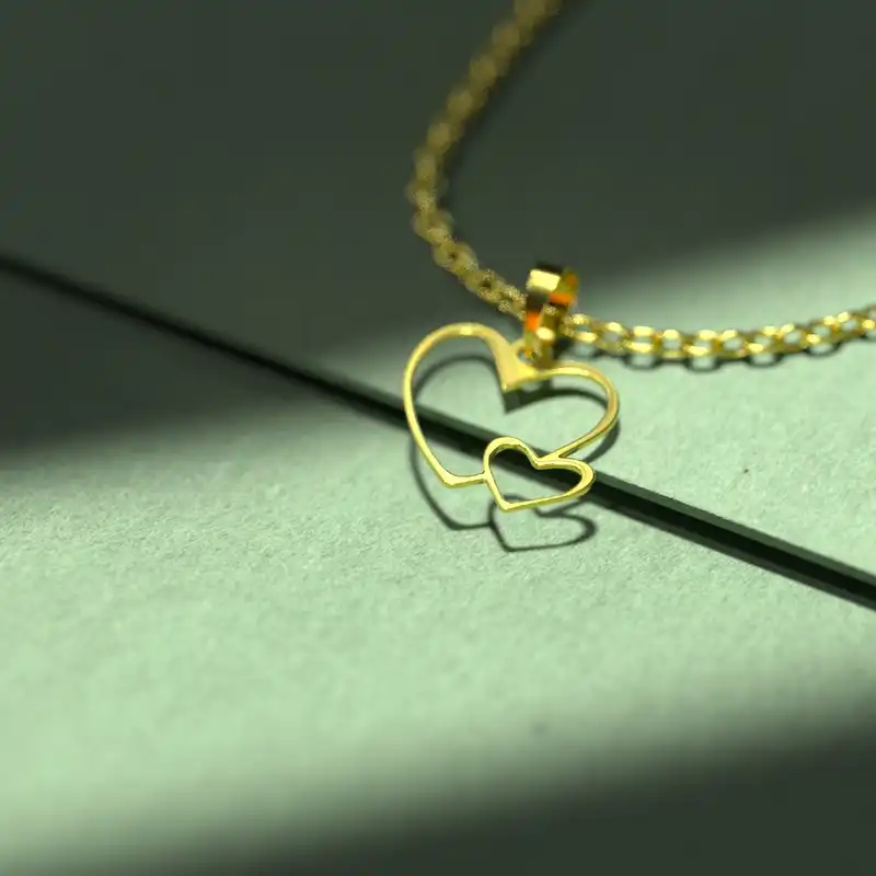 گردنبند طلا 18 عیار زنانه مدوپد مدل قلب کد E1011