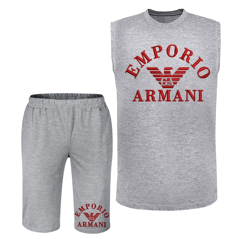 ست تاپ و شلوارک مردانه مدل A322 رنگ
طوسی