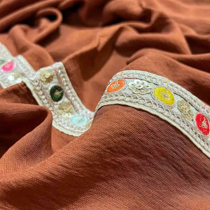 شال زنانه مدل نوار دوزی هندی کد 70