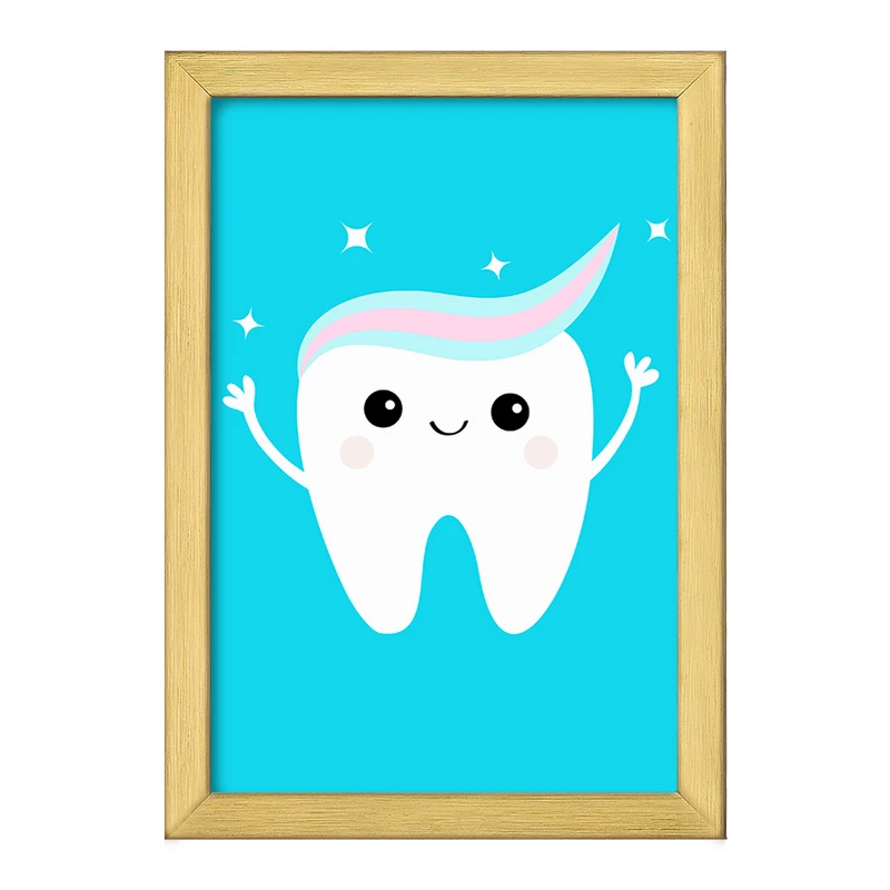 تابلو خندالو طرح دندان و دندان پزشکی کودکانه کد 36736