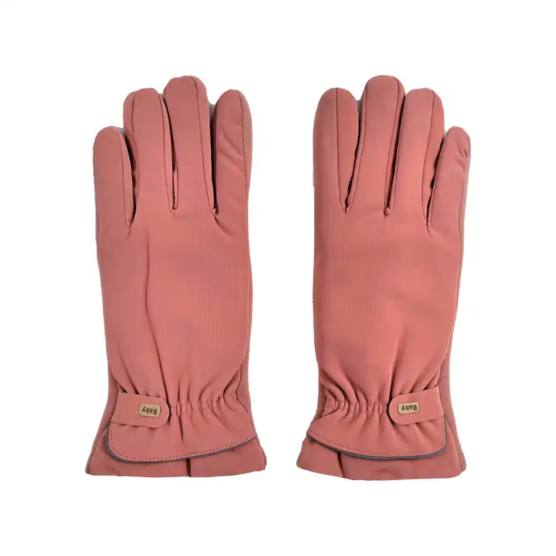 دستکش زنانه مدل AA طرح BABY رنگ صورتی