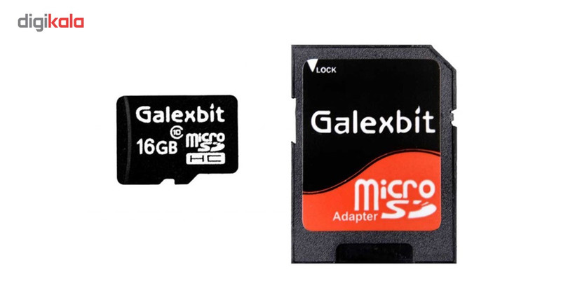 کارت حافظه microSD گلکسبیت کلاس 10 استاندارد U1 سرعت 45MBps همراه با آداپتور SD ظرفیت 16 گیگابایت