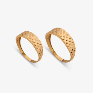 ست حلقه طلا 18 عیار زنانه و مردانه دوست خوب مدل DK150
