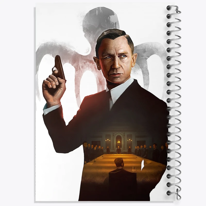 دفتر مشق 100 برگ خندالو طرح جیمز باند (James Bond) کد F115