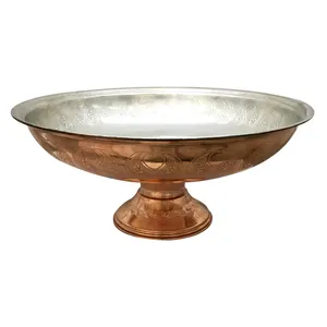 ظرف میوه خوری مسی طرح گل مدل 01