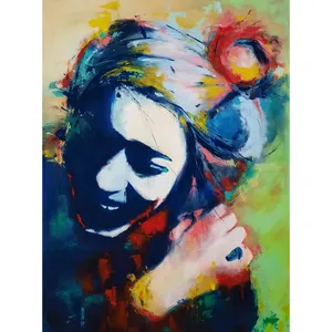 تابلو نقاشی اکرلیک طرح خنده 