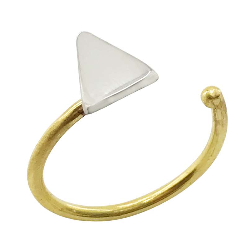 بند انگشتی زنانه گالری عزیزی طرح مثلث مدل 15763