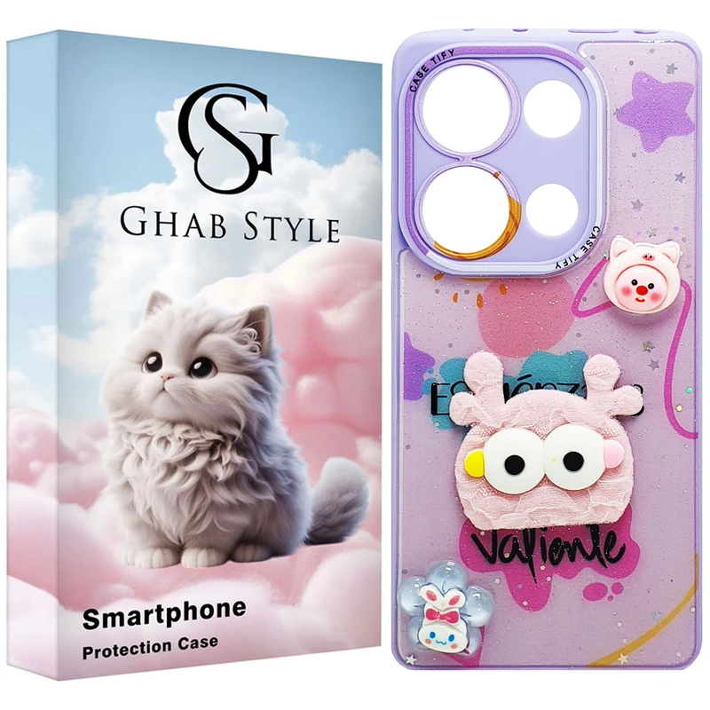 کاور قاب استایل مدل دخترانه مناسب برای گوشی موبایل شیائومی Redmi Note 13 4G