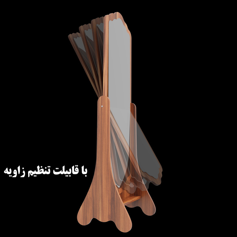 آینه وینه چوب مدل قدی فلورا