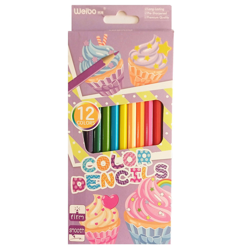 مداد رنگی 12 رنگ ویبو مدل WB9082-12