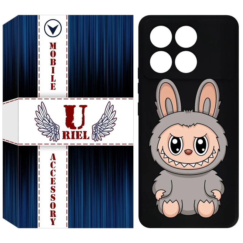 کاور یوریل قاب مدل KSH کد 142 طرح عروسک لبوبو مناسب برای گوشی موبایل شیائومی Poco F6 Pro / Redmi K70 / K70 Pro