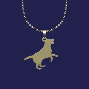 گردنبند طلا 18 عیار زنانه مدوپد مدل سگ کد T2-1-1024