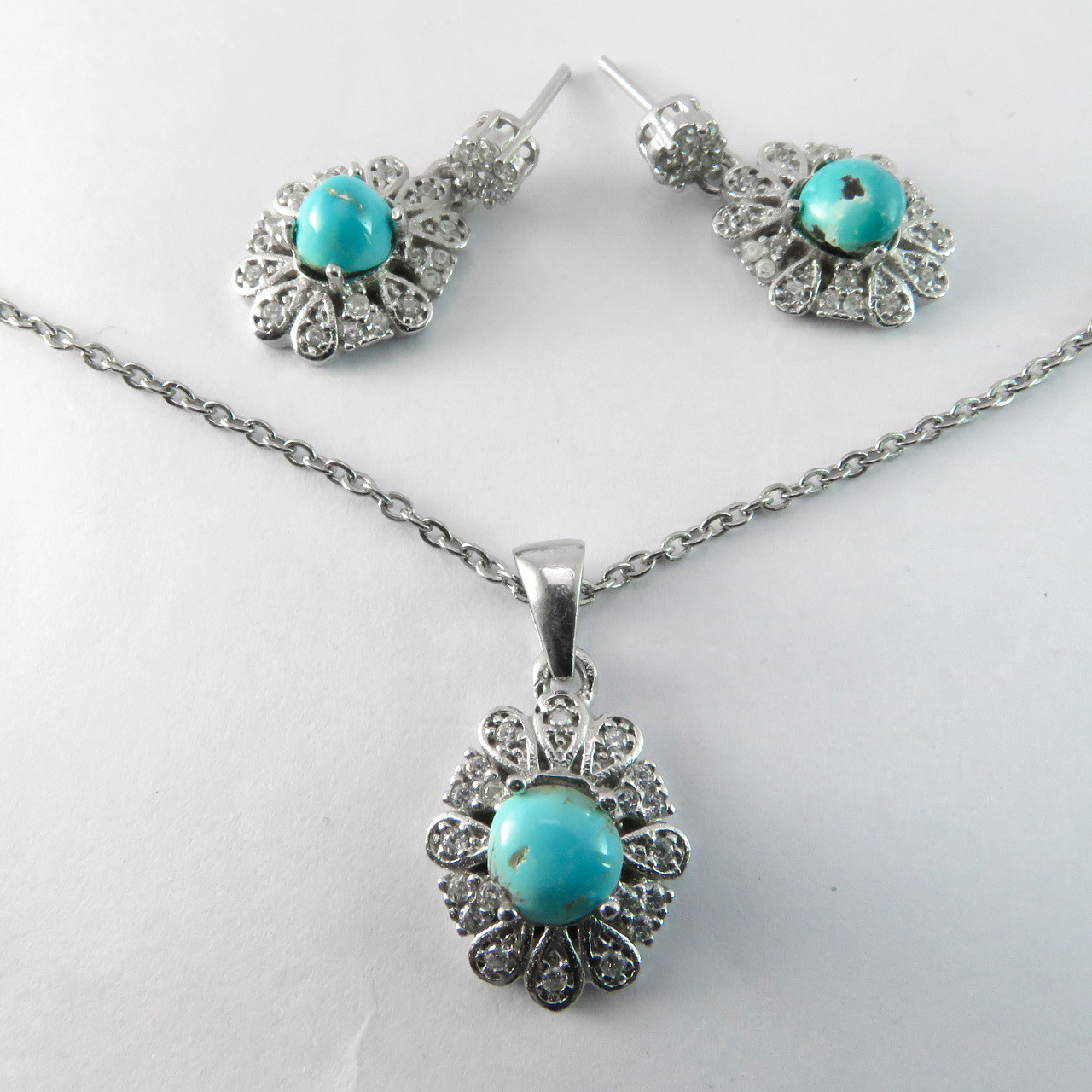 نیم ست نقره زنانه کد AV038-3