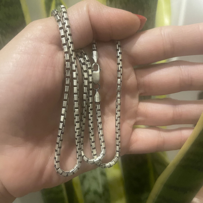 زنجیر نقره مردانه گالری ظهیرالدینی مدل ونیزی دامله VNZD-LX-60-65