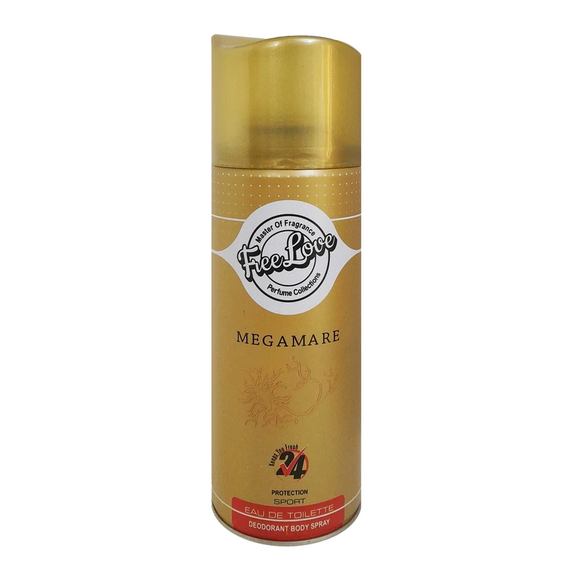 عکس شماره 2 : اسپری دئودورانت مردانه فری لاو مدل مگاماره حجم 200 میلی لیتر