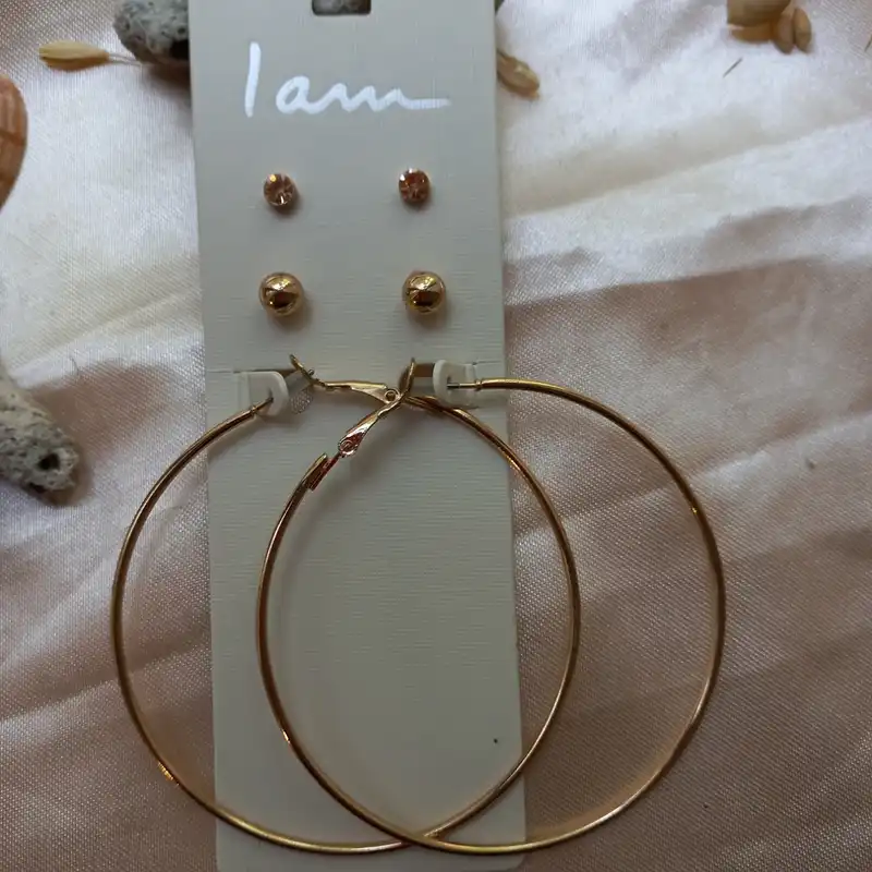 گوشواره زنانه آی ام مدل SMR 022 مجموعه 3 عددی