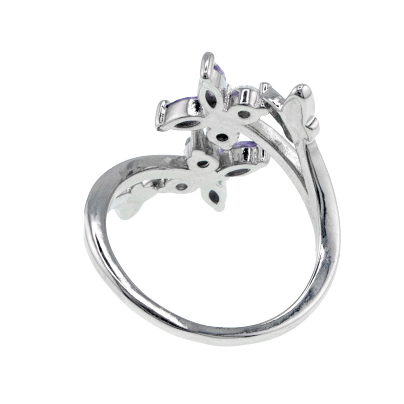 انگشتر زنانه برانت طرح پروانه های نگینی انگشتر زنانه برانت طرح پروانه های نگینی