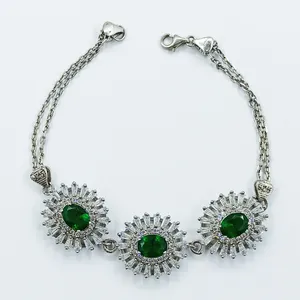 دستبند نقره زنانه سلین کالا مدل زمرد کد ce-As30