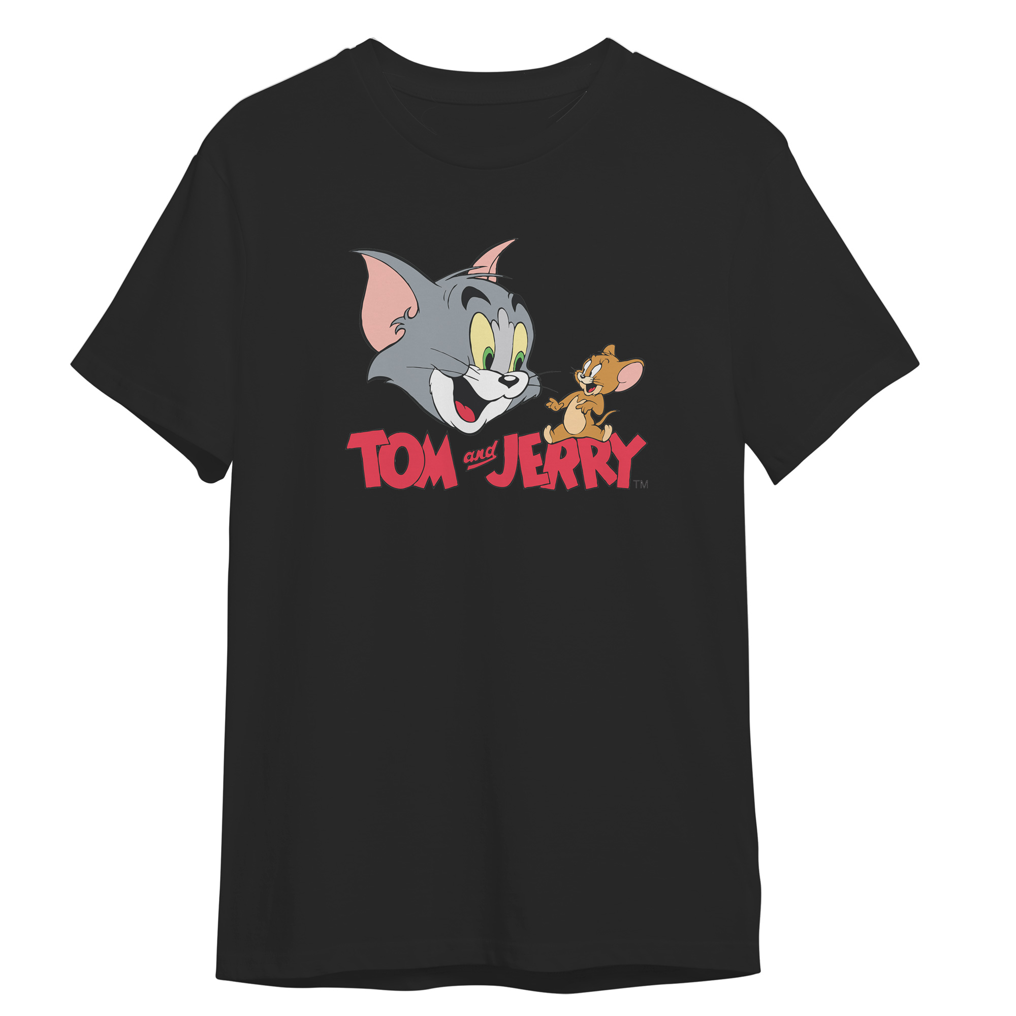 تی شرت آستین کوتاه بچگانه مدل تام و جری کد 549 رنگ مشکی