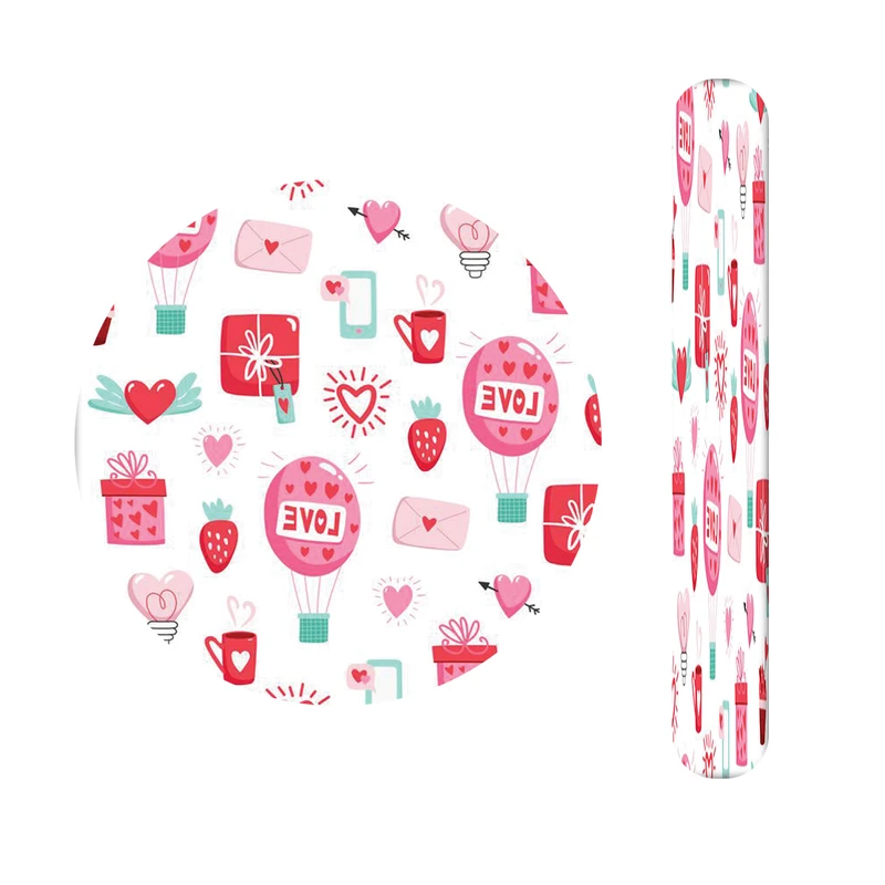 آینه آرایشی جیبی مدل قلبی کد 436  به همراه سوهان ناخن