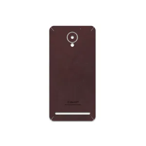 MAHOOT Matte-Dark-Brown-Leather Cover Sticker for Lenovo Vibe C2