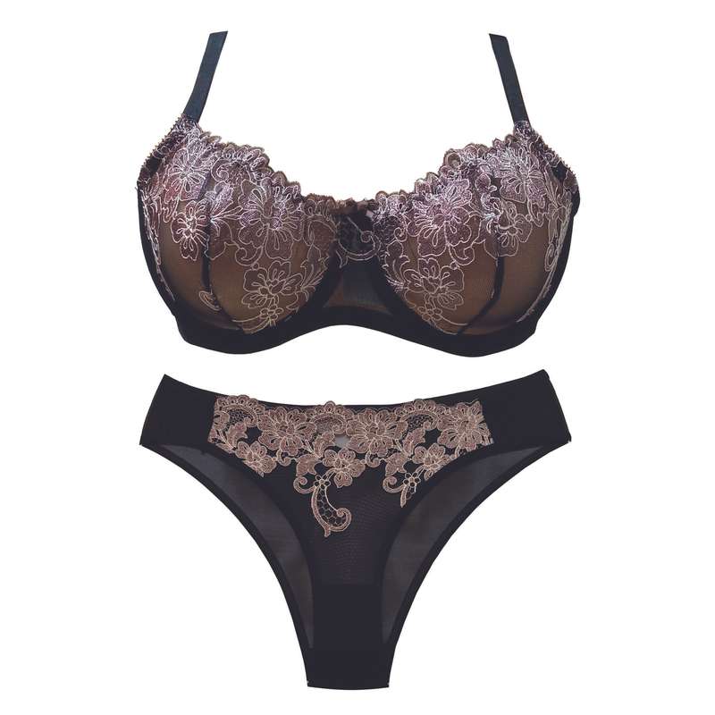 ست شورت و سوتین زنانه نوشه پوش کد 1020 رنگ مشکی