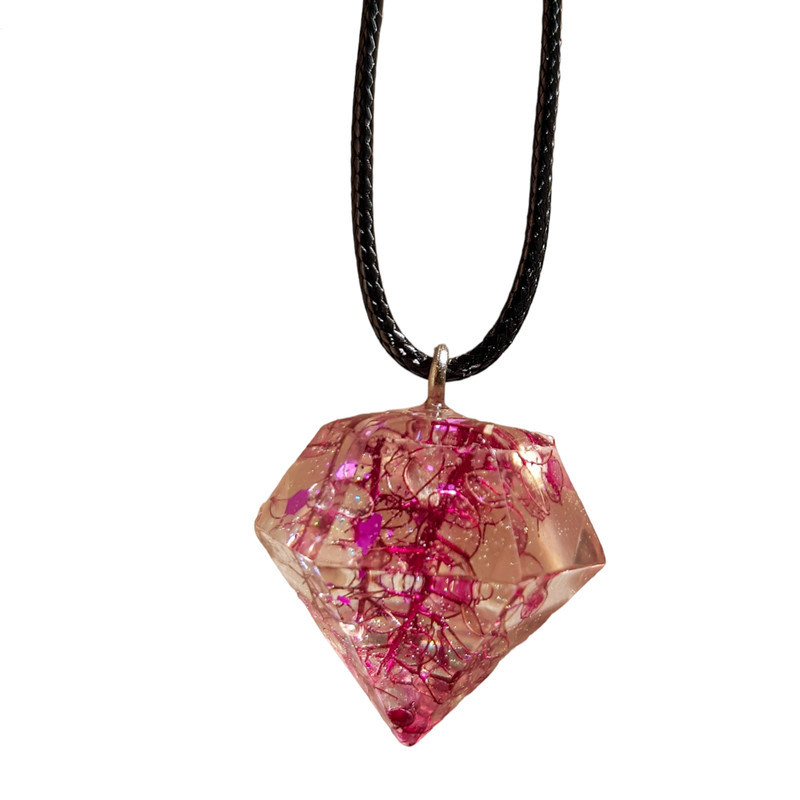 گردنبند دخترانه مدل رزینی منشور 2