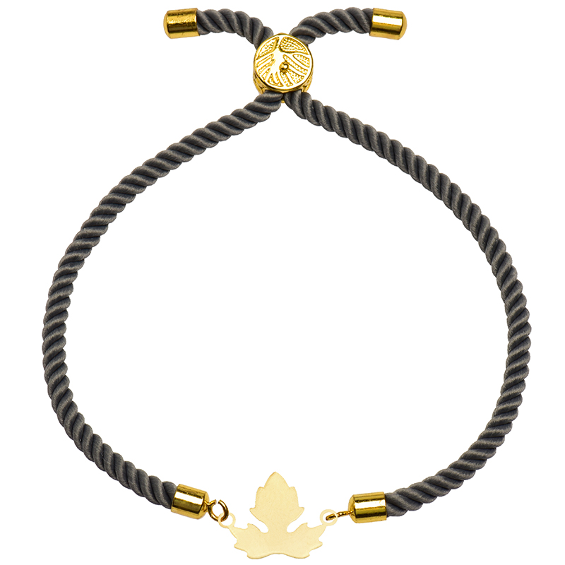 دستبند طلا 18 عیار زنانه کرابو طرح برگ مدل Kr2208 -  - 1