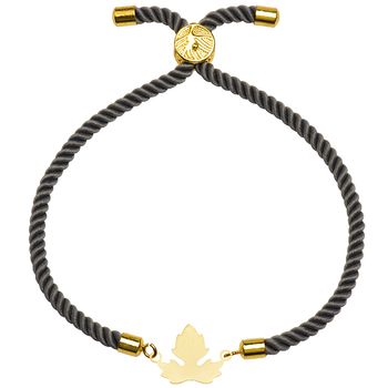 دستبند طلا 18 عیار زنانه کرابو طرح برگ مدل Kr2208