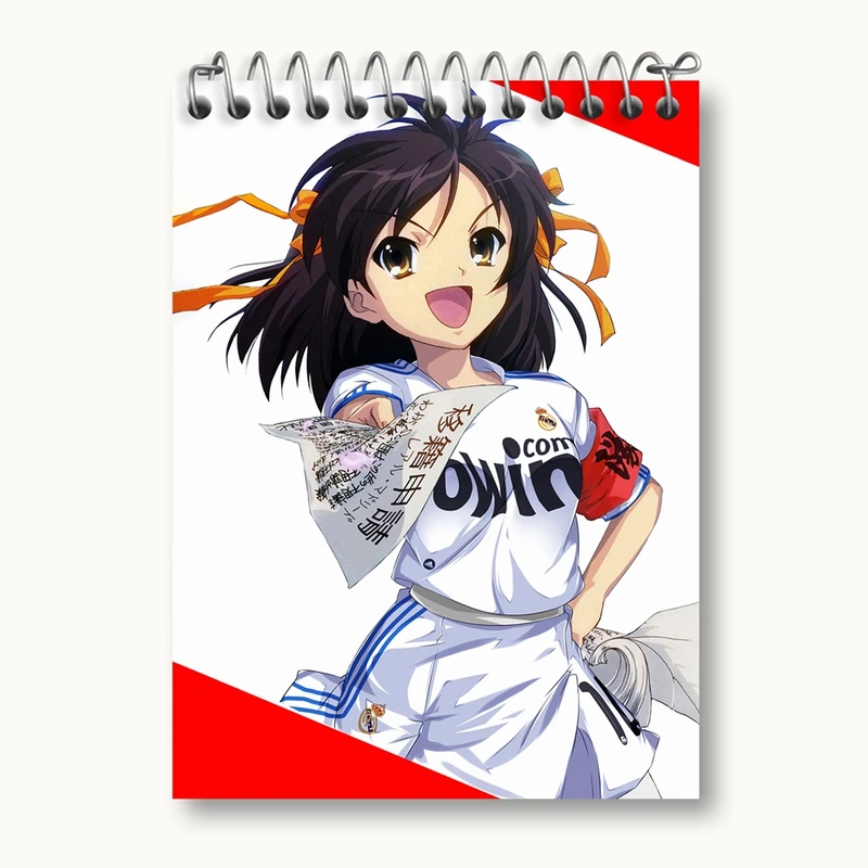 دفتر یادداشت 50 برگ خندالو مدل هاروهی انیمه ناپدید شدن هارومی سوزومیا The Disappearance of Haruhi Suzumiya کد 23127
