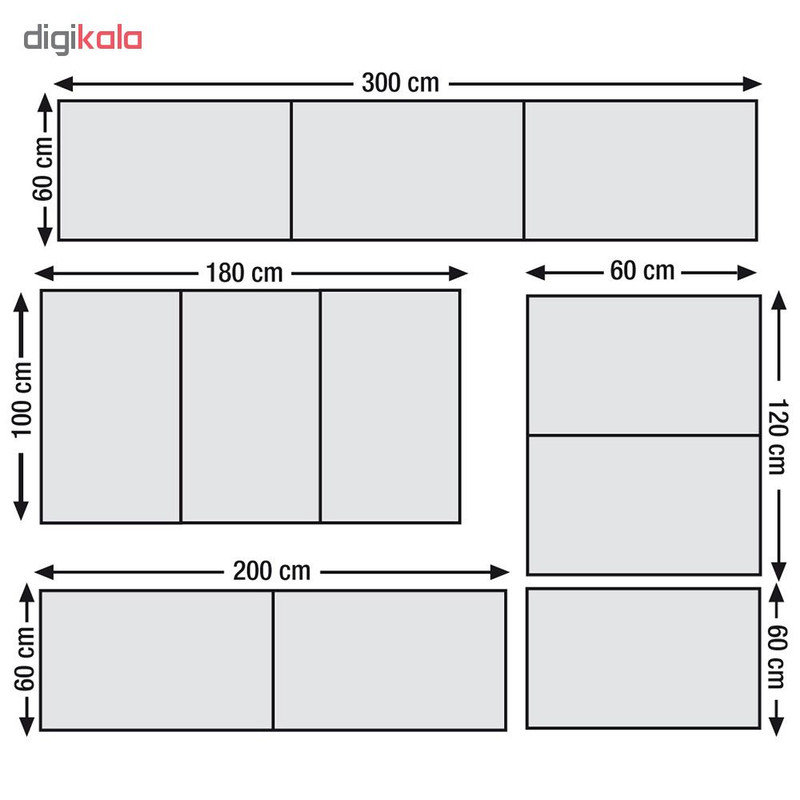 میز کار مدل 800350 بسته 3 عددی