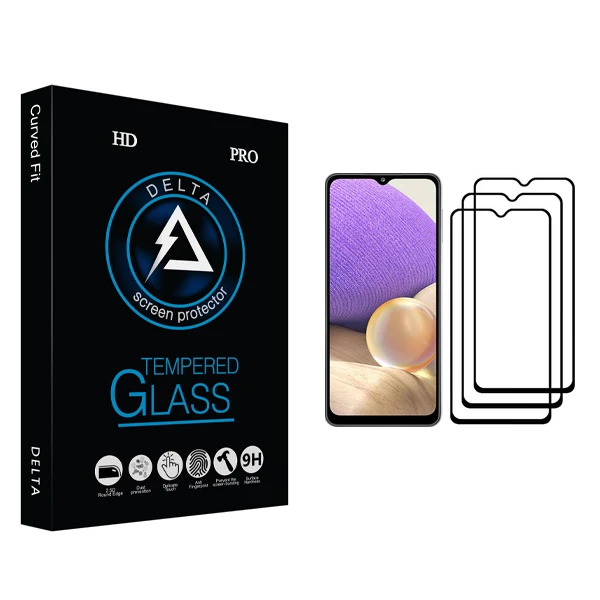 محافظ صفحه نمایش دلتا مدل HD مناسب برای گوشی موبایل سامسونگ Galaxy A32 بسته سه عددی
