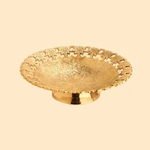 شیرینی خوری برنجی مدل افرا کد 3392