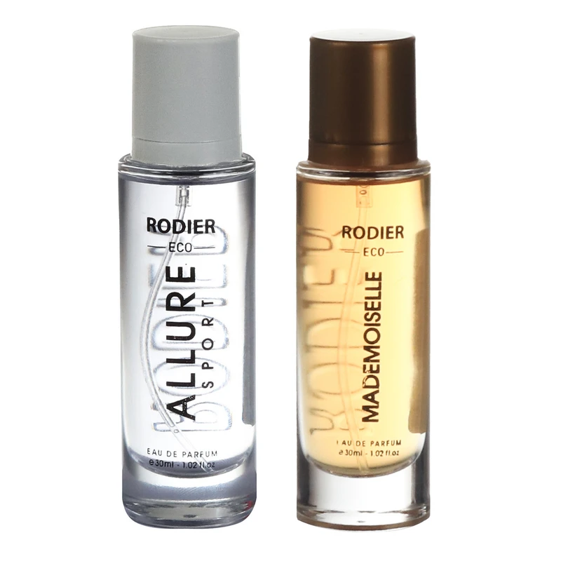 عطر جیبی رودیر اکو مدل ALLURE SPORT AND MADEMOISELLE حجم 30 میلی لیتر مجموعه 2 عددی