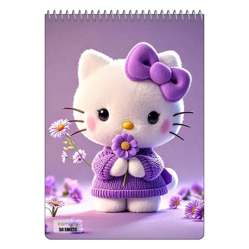 دفتر نقاشی 50 برگ سیمی کارنیکا طرح هلو کیتی hello kitty کد 95835