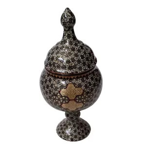 قندان خاتم کاری مدل پایه دار کد27