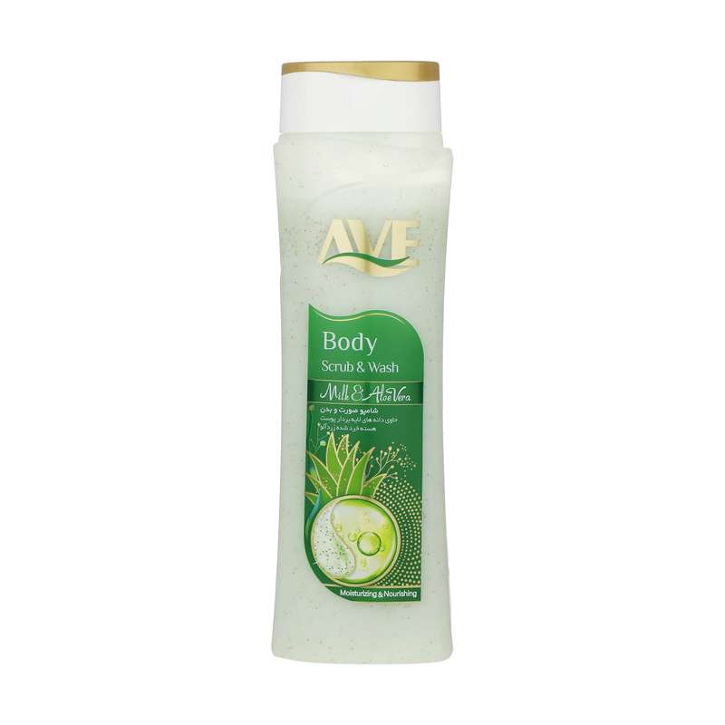 شامپو صورت و بدن اسکراب اوه مدل Milk And AloeVera وزن 380 گرم