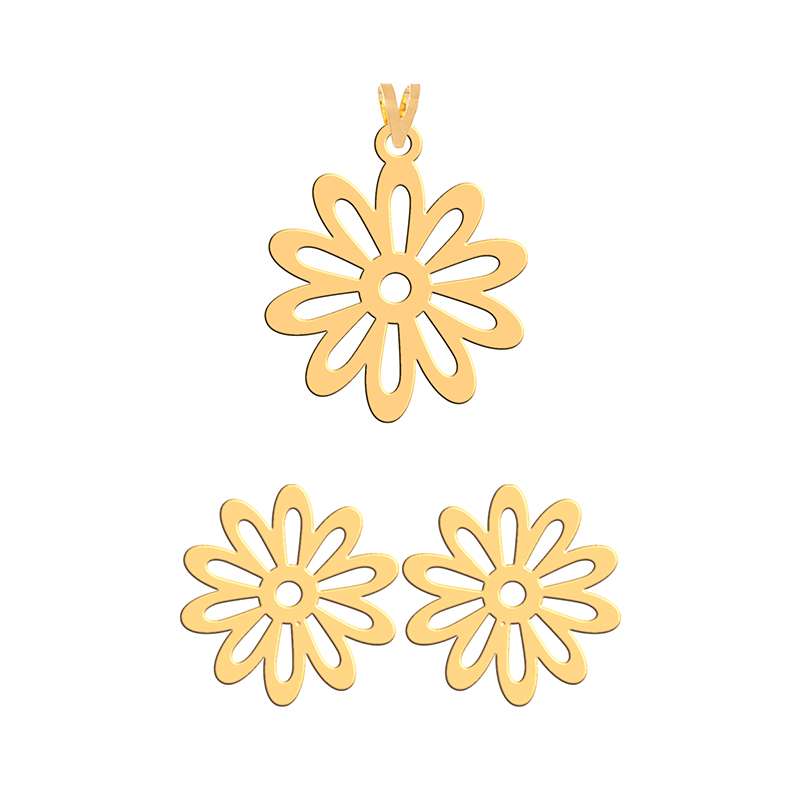 نیم ست طلا 18 عیار زنانه فرشته طرح گل WHSL-000235 نیم ست طلا 18 عیار زنانه فرشته طرح گل WHSL-000235