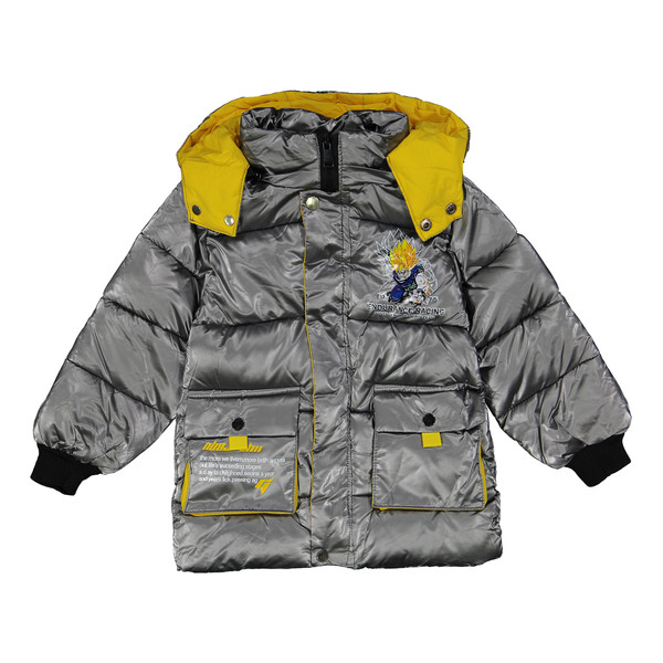 کاپشن پسرانه مدل 02 رنگ طوسی