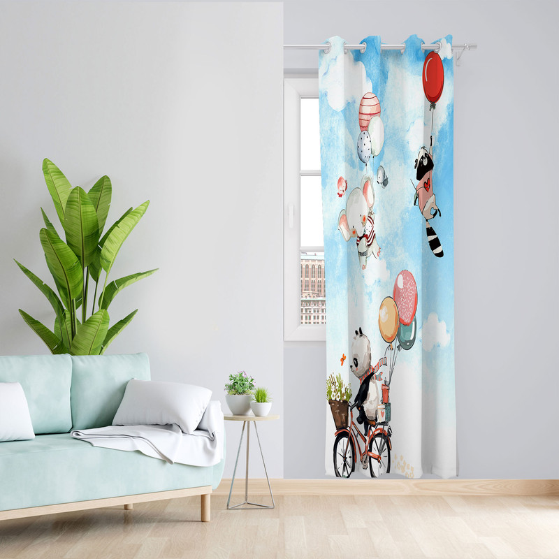  پرده مدل اتاق کودک مخمل پانچی کد 2509 سایز 140x200 سانتی متر