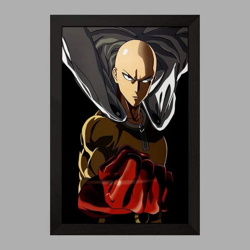 تابلو خندالو مدل سایتاما انیمه مرد تک مشتی One Punch Man  کد 10518