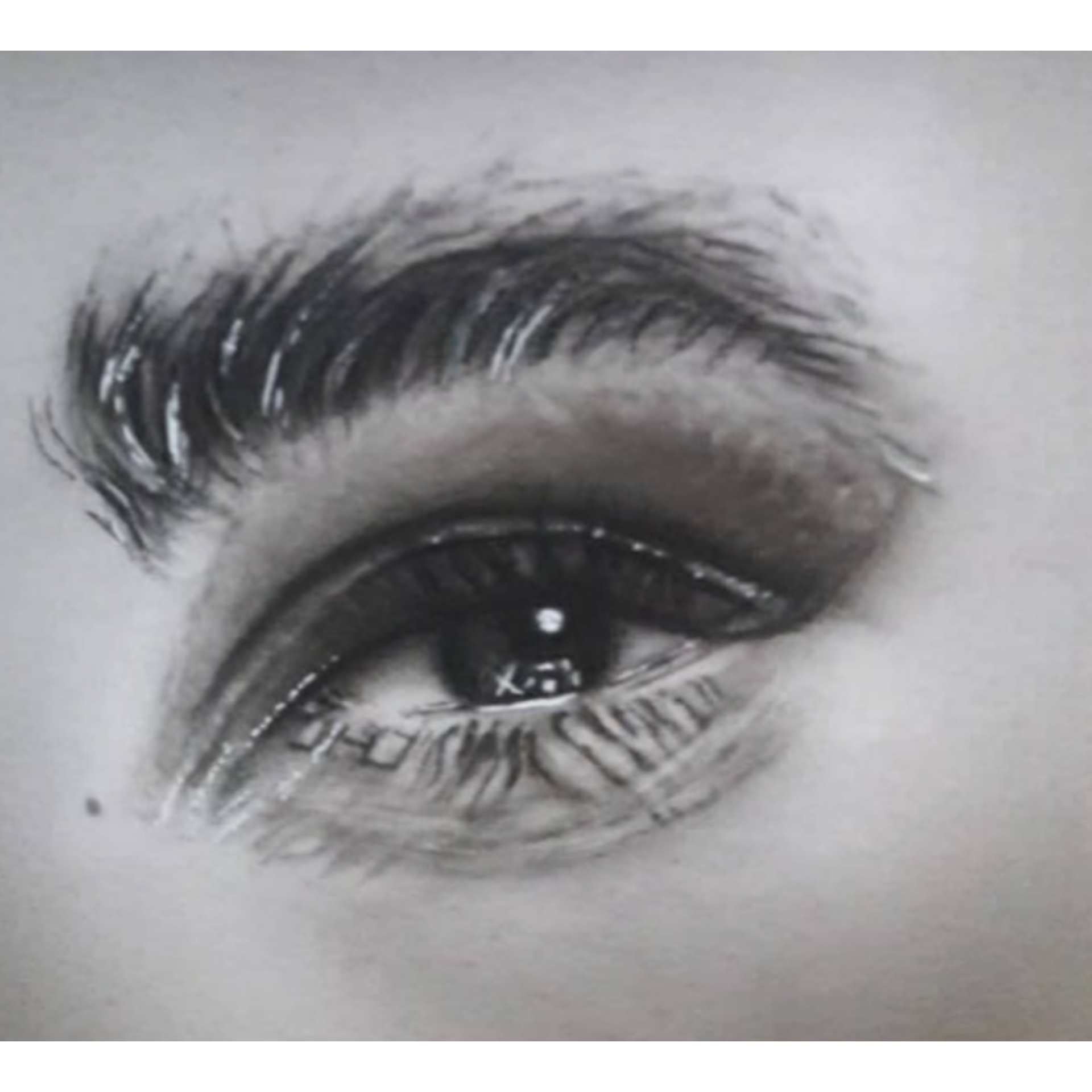 نقاشی سیاه قلم طرح چشم
